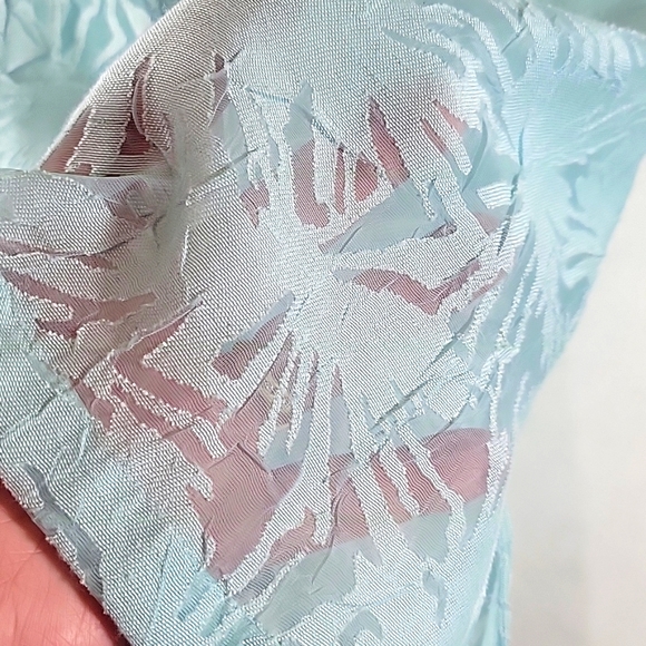 Vintage Graff Women's Teal Pastel Floral 3/4 Sleeve Button Down Blouse Size M - Picture 7 of 10